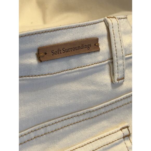 Soft Surroundings Jeans Womens 8 Ivory/Cream (see Pics) Denim Straight Leg‎ - Picture 6 of 8